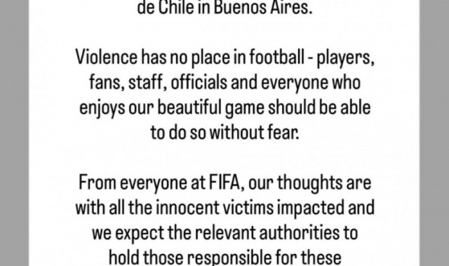 半岛体育-因凡蒂诺社媒：强烈谴责南美杯暴力行为，希望当局追究施暴者责任